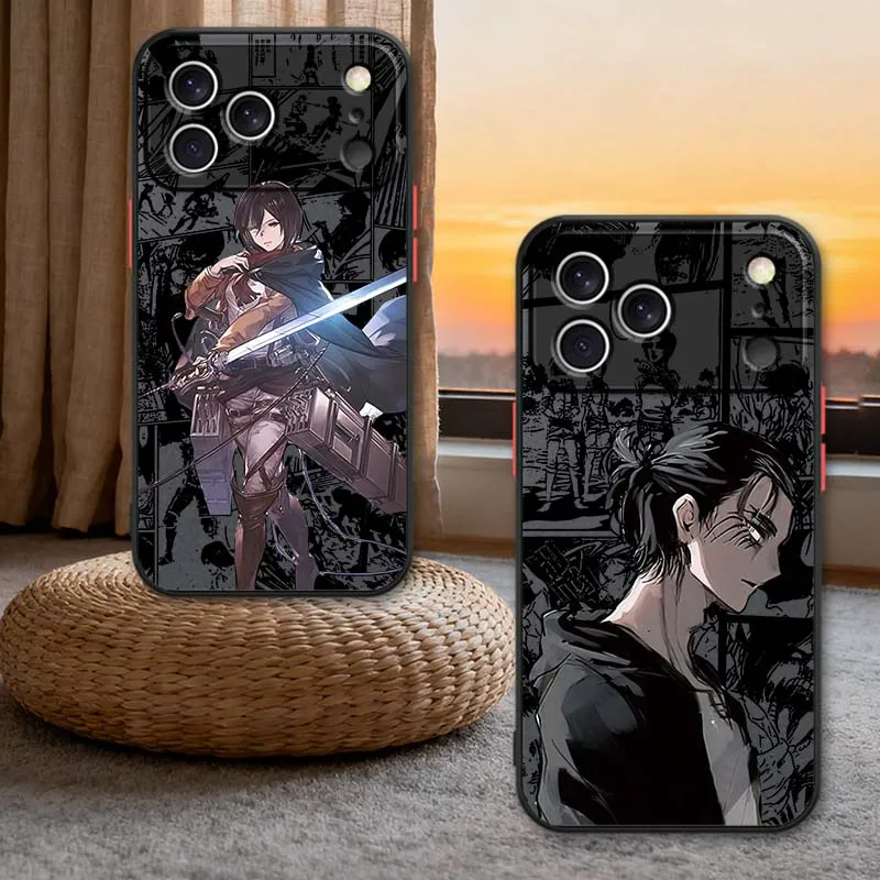 

Attack on Titan Popular Art Phone Case For Apple iPhone 17 Air 16 15 14 13 12 11 XS X Pro Max Plus Frosted Translucent