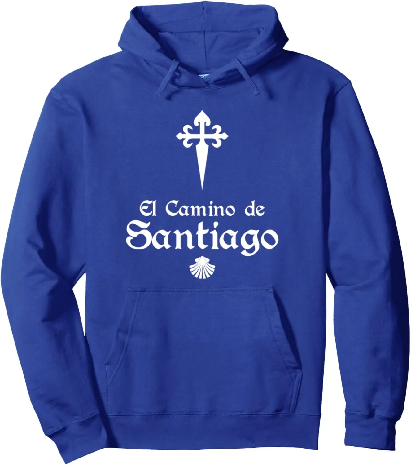 El Camino De Santiago ~ Saint James Cross ~ Scallop Shell Pullover Hoodie