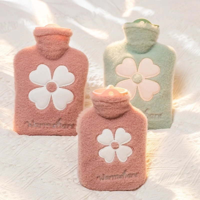 2024 New 500ml Cute Large Warmer Hot Water Bag for Period Pain Stuffed Menstrual Colic Heater Plush Hand Warmer Halloween Gifts