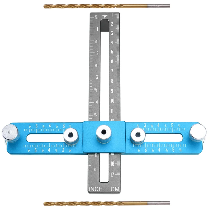 A64Z 핸들 펀칭 포지셔너, 서랍 캐비닛 도어 핸들 설치 보조 도구 목공용 홀 커팅 도구