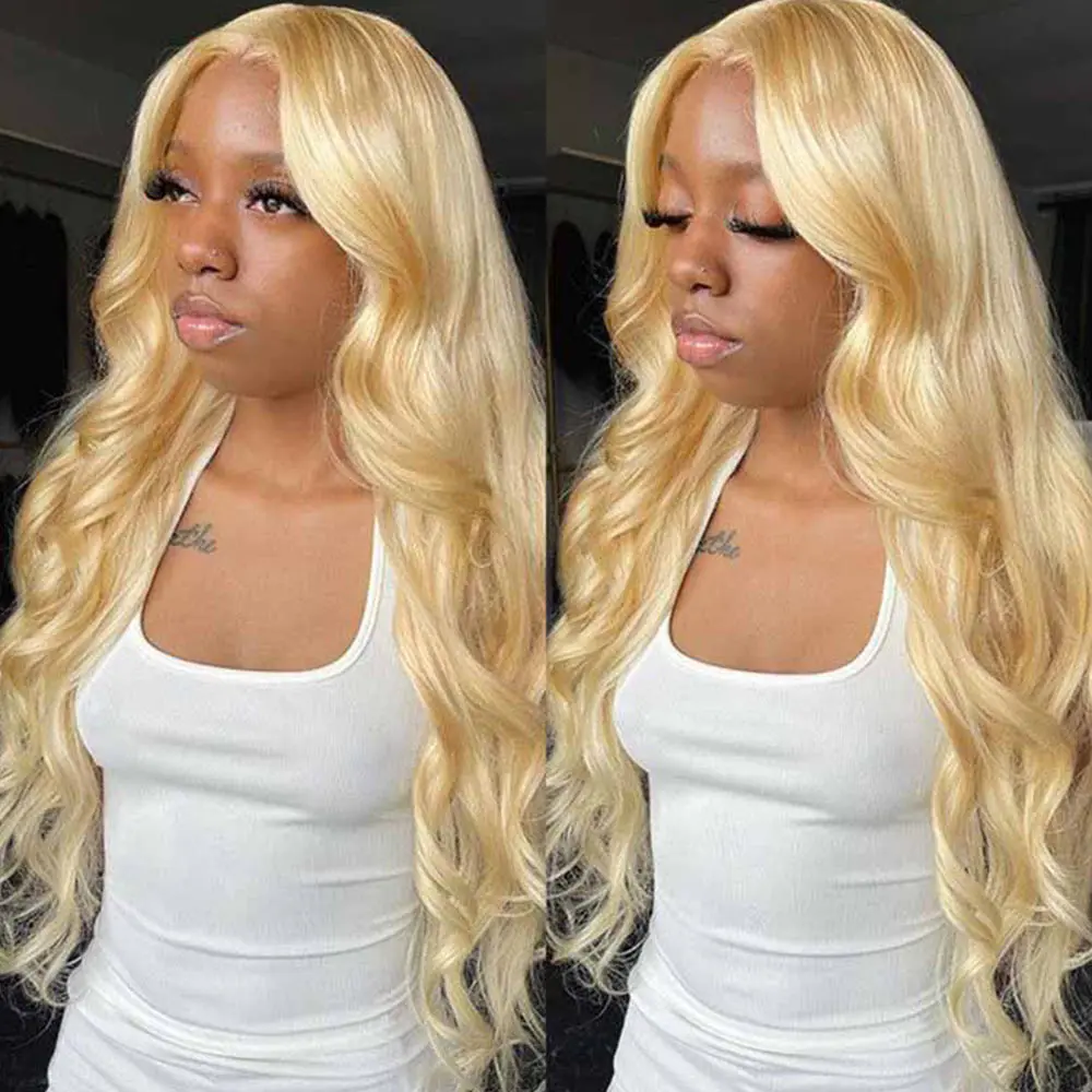 

613 Body wave 13x4 Transparent Lace Frontal Wig Brazilian Long Hair 100% Remy Human Hair