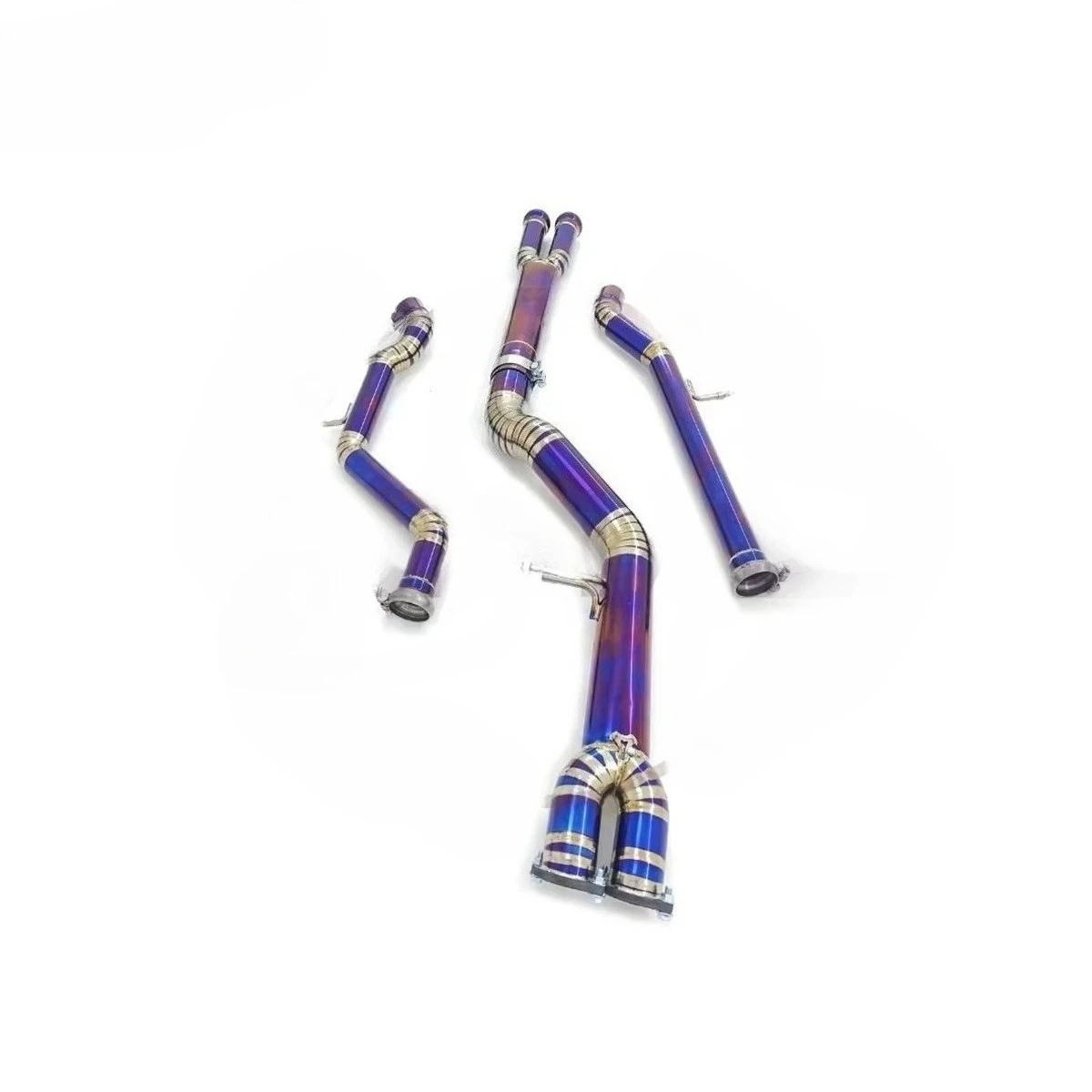 Ecnal for  F80 F82 F83 M3 M4 S55 3.0T High Performance Titanium Exhaust Middle Pipe 89mm Single Tube Midpipe