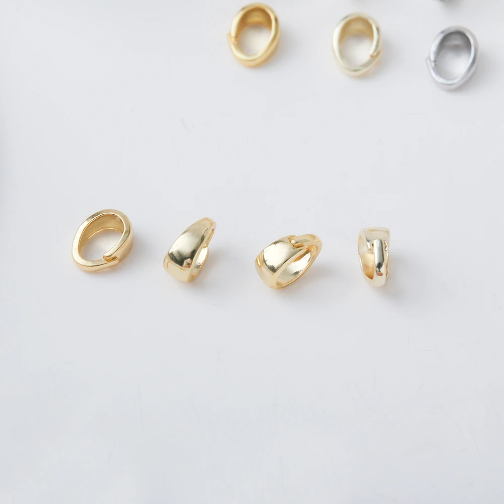 Pendant Pinch Bail Clasps Brass Gold Plated Hooks Clips Connector For DIY Bracelet Necklace Jewelry Making Findings Accessories