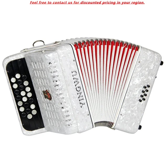 

Top Sale 22 Keys 8 Bass Keyboard Musical Instruments Button Diatonic Accordion For Sale