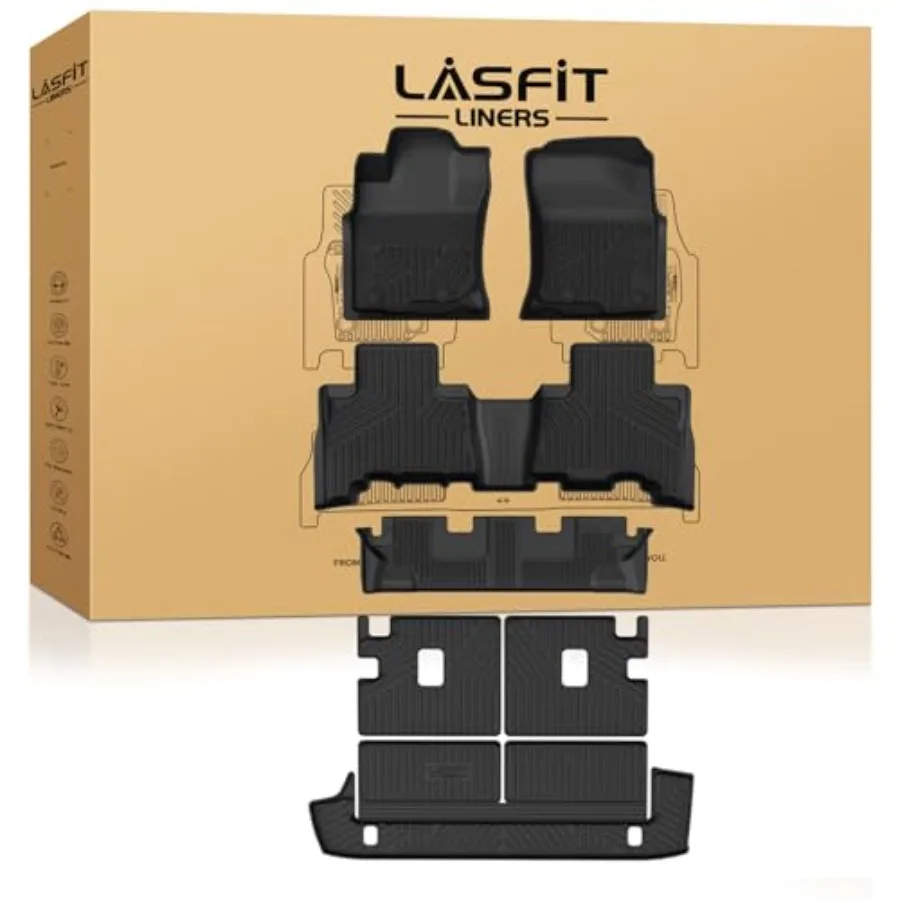 

Комплект всепогодных ковриков TPE для пола и спинок сидений Toyota 4Runner 2013-2024 (только для 7-местных моделей)