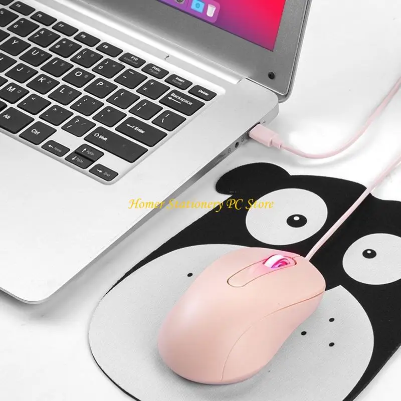 

Y5LA Type C Mouse Ergonomic USB C Mice 3 Buttons 1000DPI, Gaming and Office Use