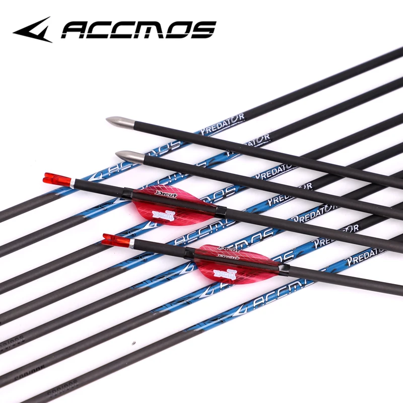 Newest Spin Vanes Carbon Arrow Spine 300-1000 ID 4.2mm Archery Arrow For Compound /Recuvre Bow Shooting