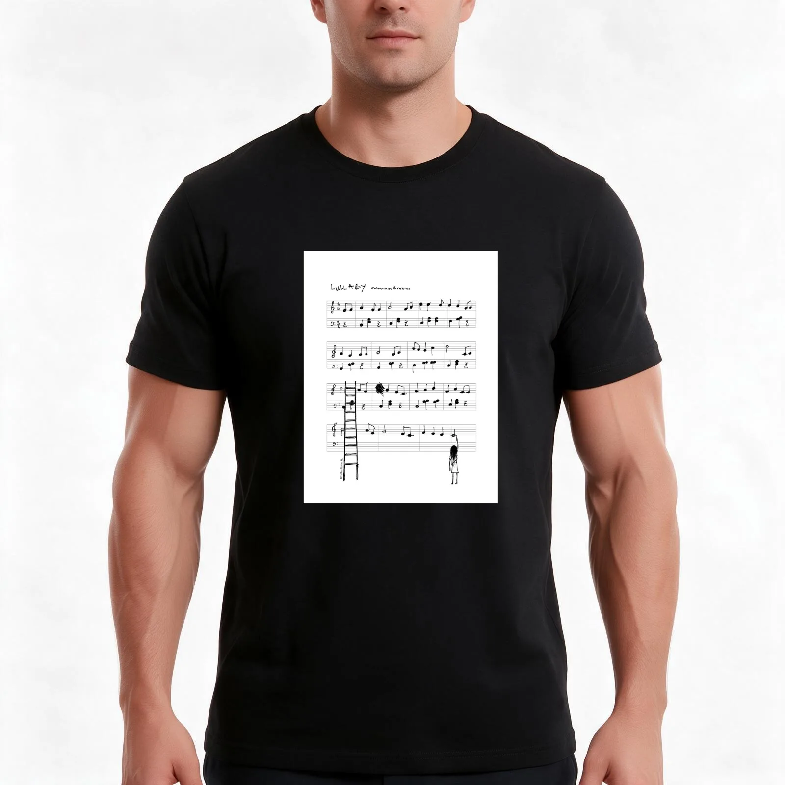 Lullaby T-Shirt, Summer Casual Cotton Tee, Oversized Streetwear Tops, Vintage Graphic Print, Loose Fit Short Sleeve, 100% Cotton