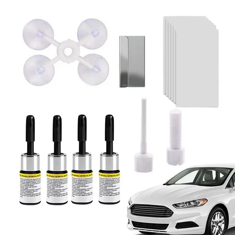 

Car Glass Repair Set Crack Windscreen Glass Car Kit Portable Cracked Car Windshield Repair Kit Glass Repair Tools For Trucks