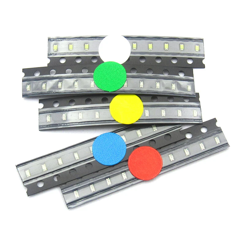 500Pcs 0603 LED Red Green Blue Yellow Pink White Orange Ice Blue UV SMD LED Light 1608 Light-emitting Diode High Bright Quality