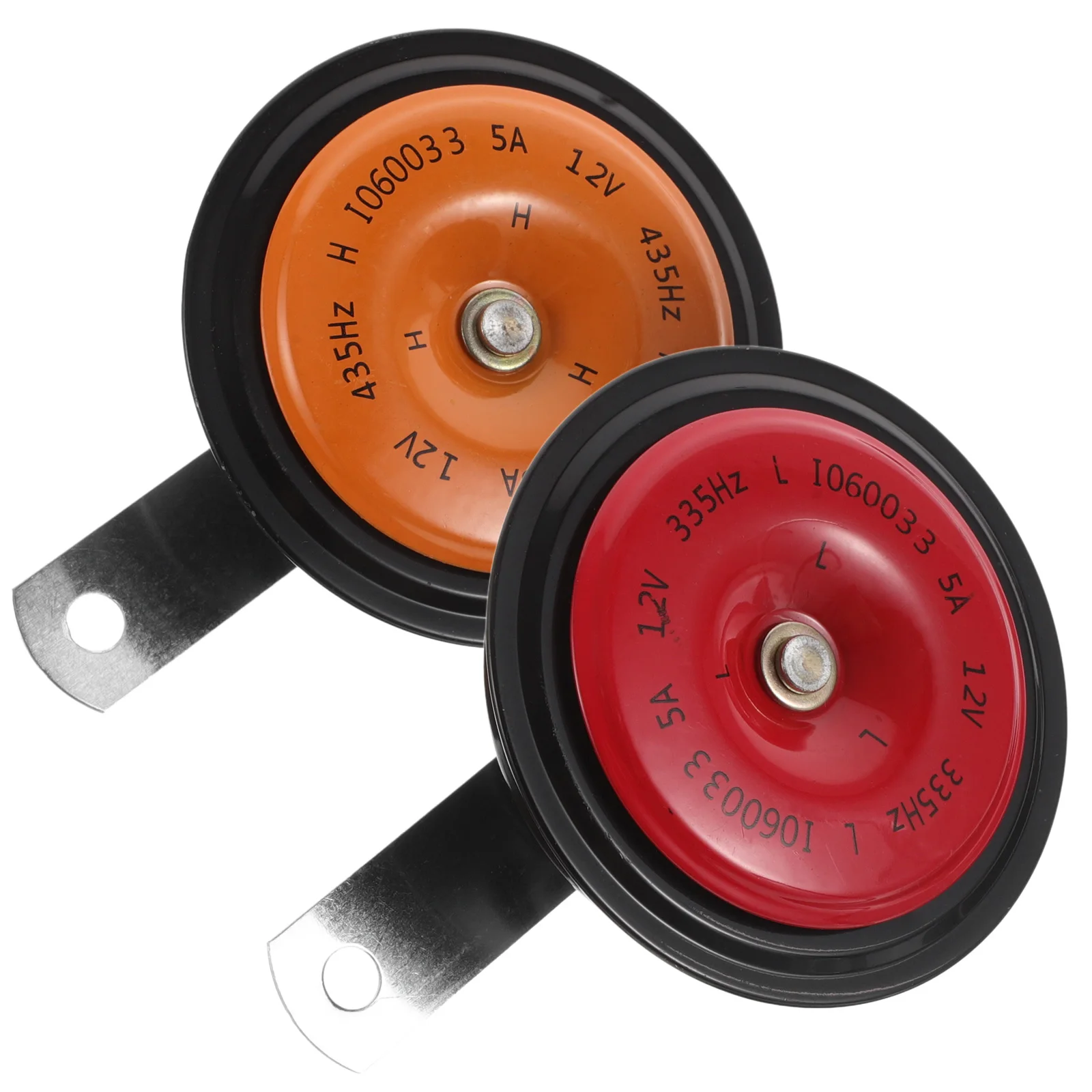 

2pcs Universal Car Horn Set High Low Tone Snail Horns 12V Electric Double Horn Kit for Motorcycles Golf Carts UTVs Basin Design