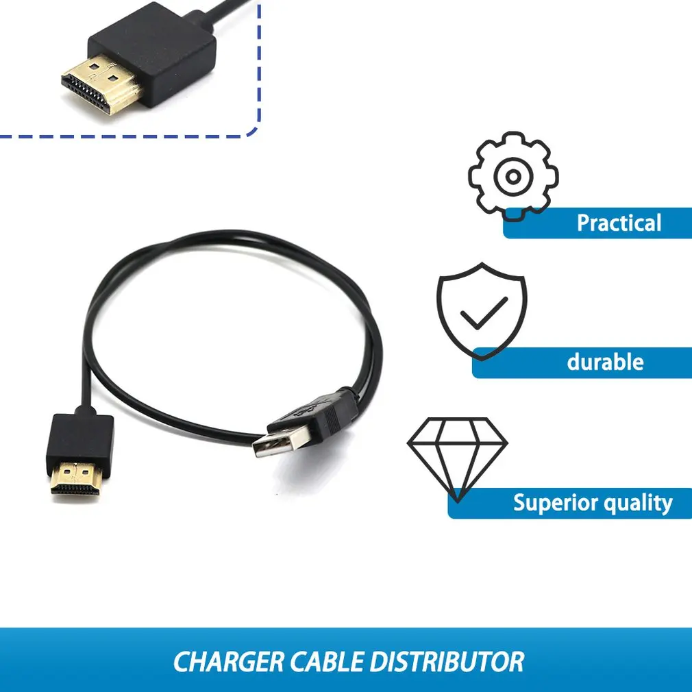 وصلة HDMI متوافقة من الذكور إلى الإناث مع كابل شاحن USB 2.0 موسع محول spلتر