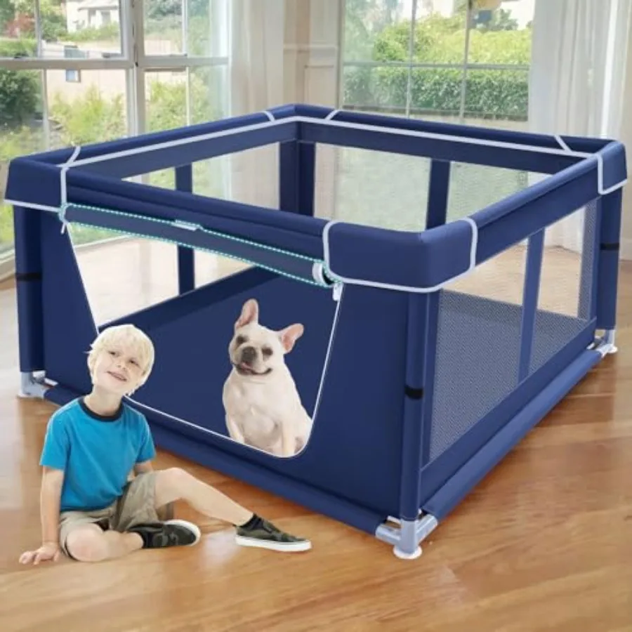 

ch Puppy Playpen Gate, Dog Playpen for Puppies or Small Dogs, DogFence Pet Playpen for door and Outdoor, Sturdy Safety DogPen w