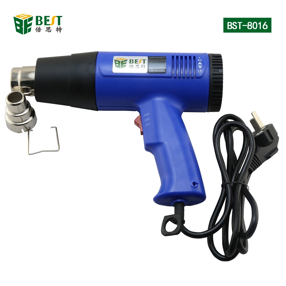 

Hot air gun Heat gun BST-8016 Hot Air Gun Handheld LCD Display Electronic Heat Gun 220V 1600W For SMT SMD Rework Repair