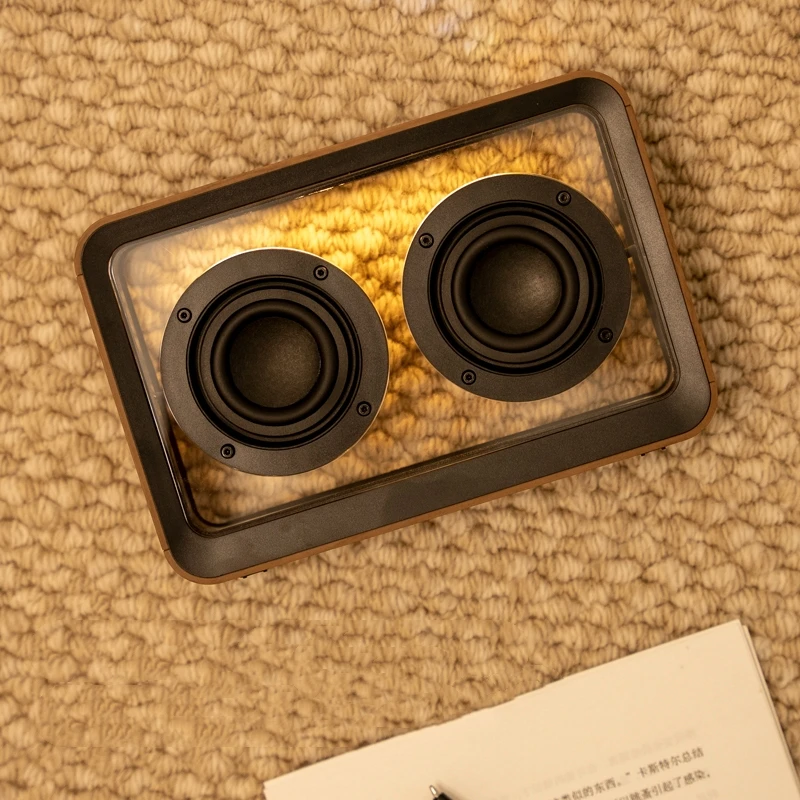 2024 New Simple Transparent Bluetooth Audio with Ambient Light Portable