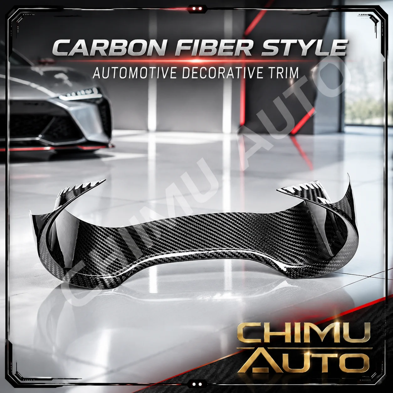 【CHIMU AUTO】for Kia Stinger 2018-2023 Carbon Fiber Instrument Cluster Frame Trim Cover Dashboard Styling Accessory