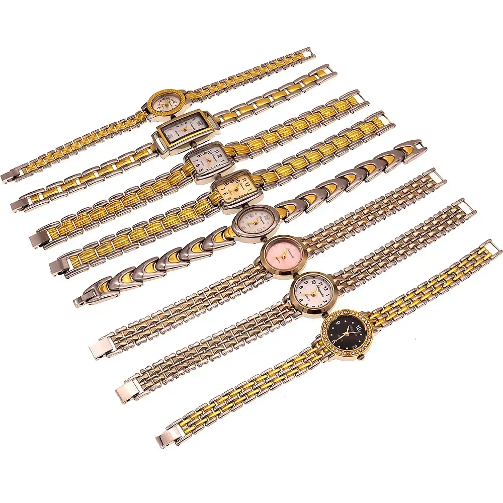 Montre-bracelet à quartz en vrac mixte pour femme, montre-bracelet populaire pour femme, montres élégantes pour femme, 10 pièces par lot