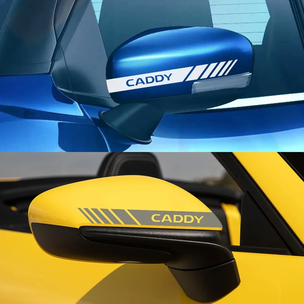 Car Rearview Mirror Stripes Stickers for Volkswagen VW Caddy MK1 MK2 MK3 MK4 2 3 4 Maxi Kombi Vinyl Decals Tuning Accessories view 4