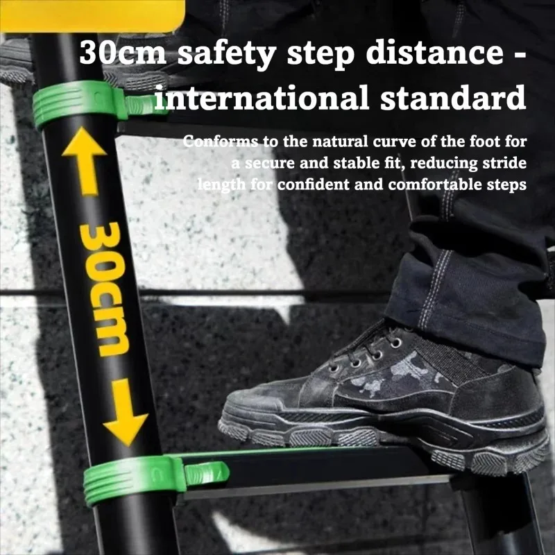 New High End Aluminum Alloy Telescopic Ladder Thickened Engineering Ladder With Hook Straight Folding Portable Household