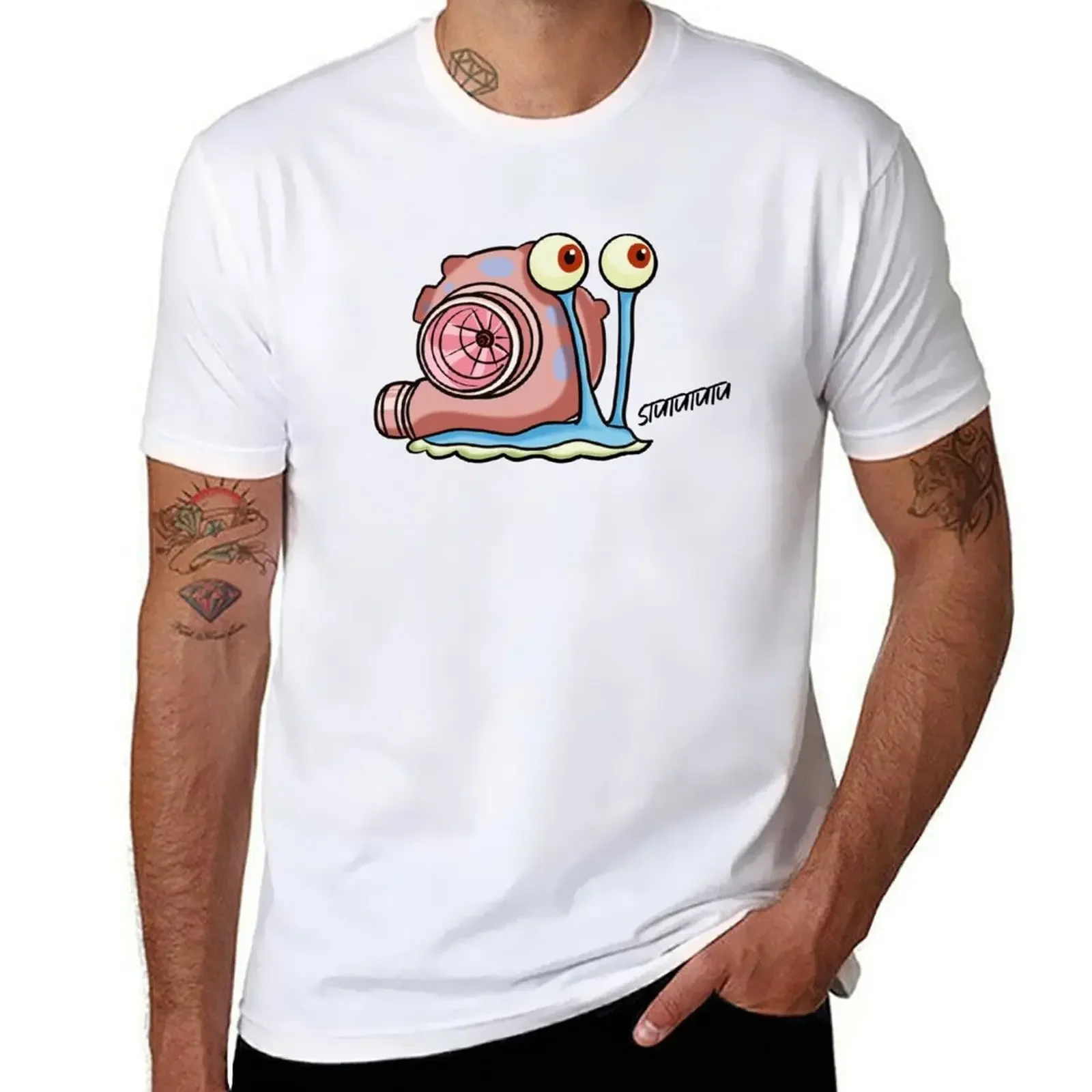 Turbo Stu tu tu tu Snail T-Shirt boys whites Short sleeve tee customs sweat t shirts for men new in tops & tees shirt homme 2024