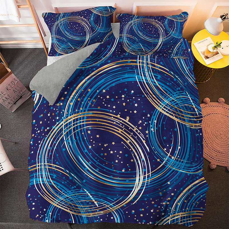 

3D Irregular Psychedelic Geometric Pattern Print Duvet Cover King Queen Size Polyester Quilt Cover for Kids Adults Bedroom Decor
