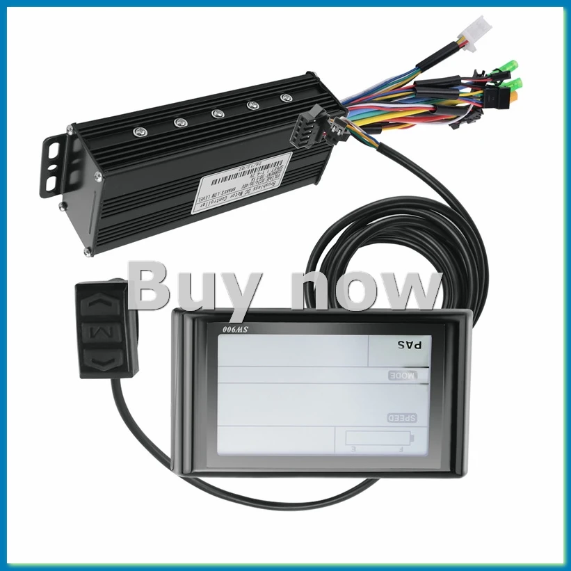 36V 48V 750W 1000W Three-Mode 12 Tubes Brushless 30A Controller Throttle Brake Kit with LED SW900 Display E-Bike Parts-A55K