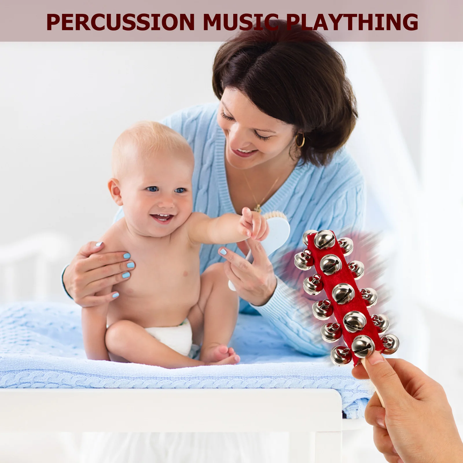 2 قطعة العصي جرس جلجل العصي أداة قرع خفيفة الوزن للأطفال ممارسة التنسيق على تطوير الموسيقى #4