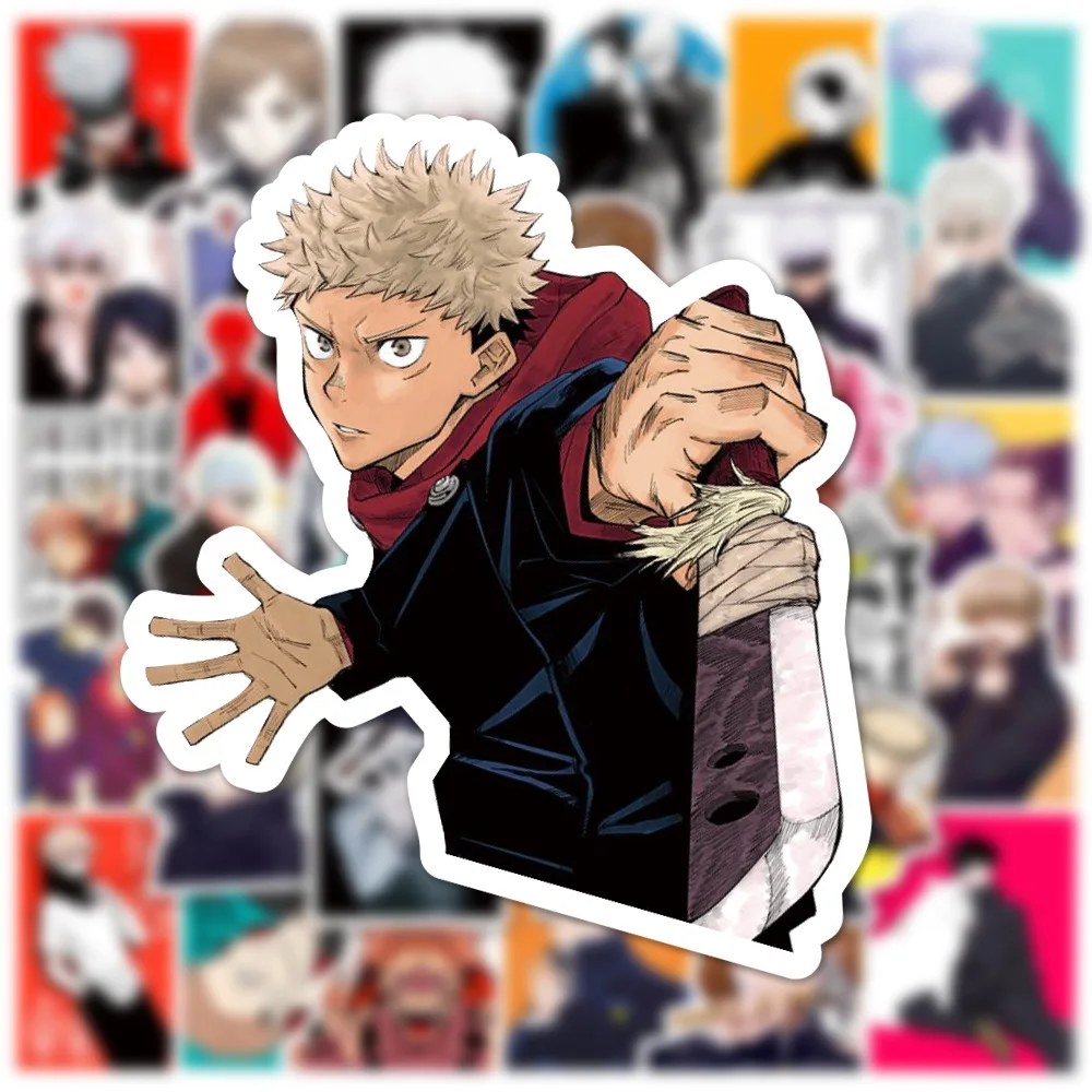 50Pcs Anime Jujutsu Kaisen Series Graffiti Stickers Suitable for Laptop Helmets Desktop Decoration DIY Stickers Toys Wholesale