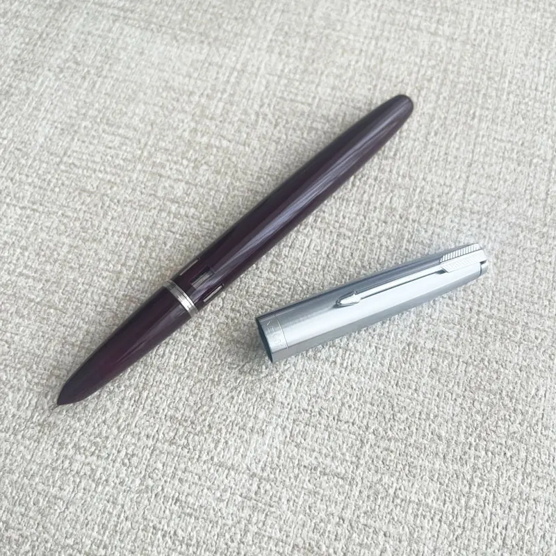 

Перьевая ручка Wingsung 601A/601 с пером EF F 0.38 0.5 мм, с яркими двойными бусинами, синим иридиевым покрытием, высококачественная, с поршневым механизмом подачи чернил