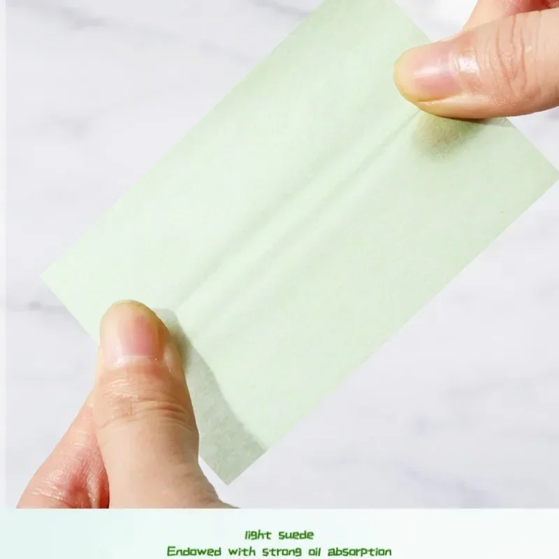 100pcs/Bag Face Absorbent Oil Control Paper Green Tea Wipe Oil Removal Absorbing Sheet Matcha Oily Face Blotting Paper Wholesale