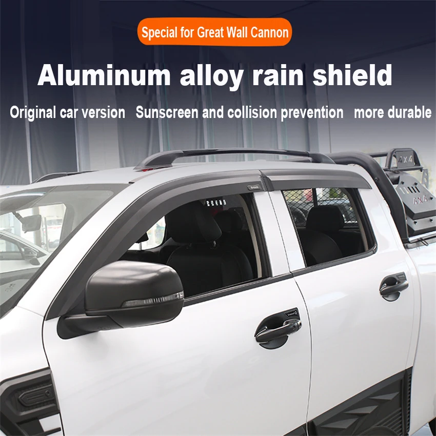 

Side Window Visor For FOR GwM POER UTE CANNON PAO 2019 2020 2021 2022 2023 2024 2025 Weathershield Sun Rain Guard Window Deflect
