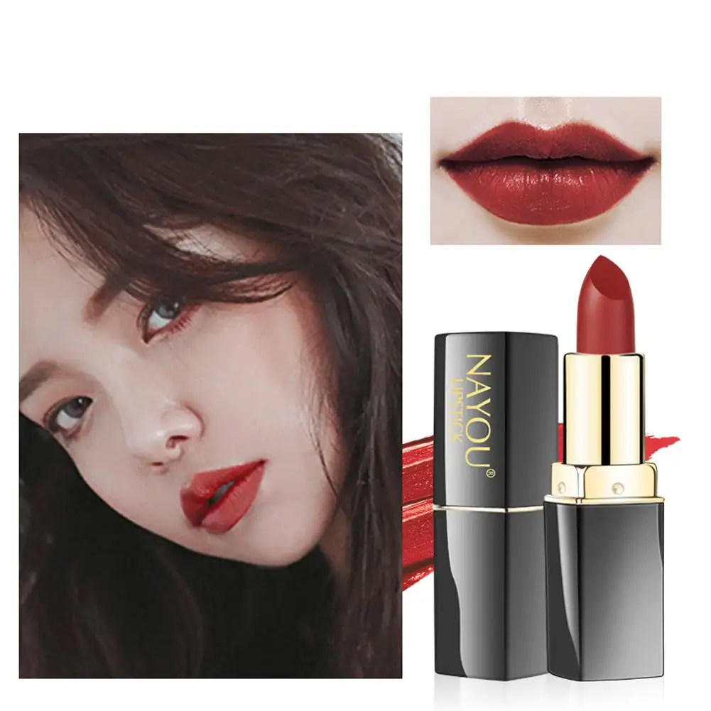 Hydraterende Lippenstift Langdurige Waterdichte Lipstick Tint Afwerking Gepigmenteerde Lip Make-Up Zeer Vlekvrije Fluwelen Klassieker W7r4