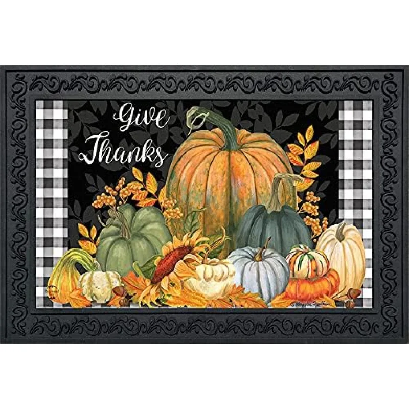 

Grid Thanksgiving Original By Mat Indoor and Outdoor Anti slip Floor Mat 40X60cm