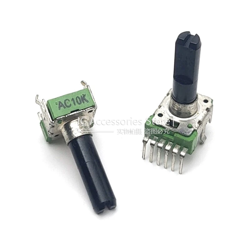 

6PCS RK12 Type Vertical Dual 6 Pin Potentiometer A10K With Midpoint Shaft Length 23MM