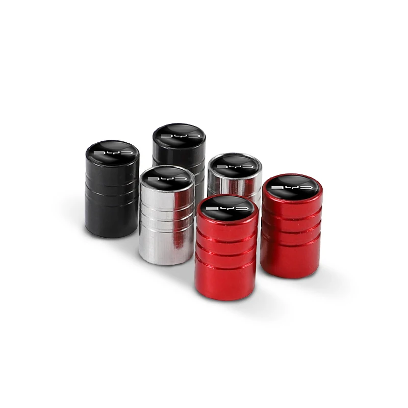 4Pcs Car Wheel Tire Valves Caps Waterproof Dustproof Cover For BYD Atto 3 Yuan Plus Han Tang EV F3 E6 Dmi Song F0 Qin Pro G3 I3
