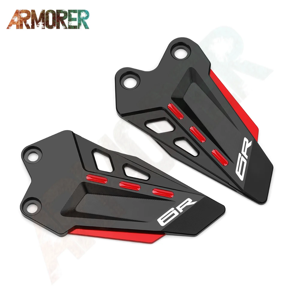 

Motorcycle Accessories CNC Footpeg Heel Plates Guard Decoration Protector For ZX6R 6R ZX-6r zx6r ZX 6R 2019 2020-2025