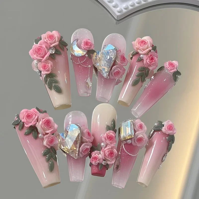 Transparente Silikon Nail Art Form Rose Blume Blütenblatt Zweig Blatt 3D Nagel Dekorationen Vielseitige Schönheit Nail art Werkzeuge