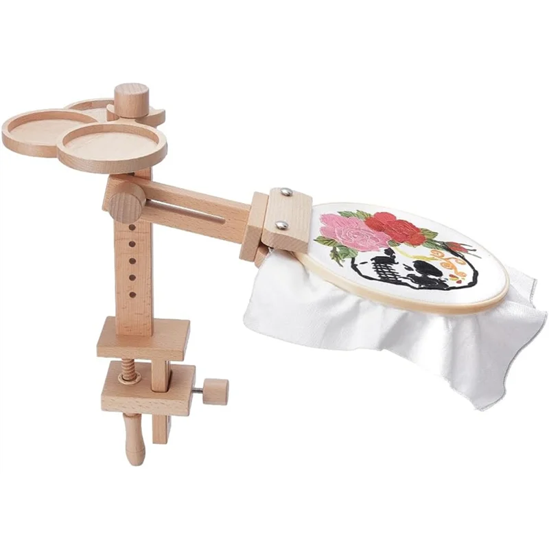 

ABYN-для рукоделия «сделай сам», бук, деревянные пяльцы для вышивания, подставка, регулируемые подставки для вышивания, ручки, прочная буковая древесина