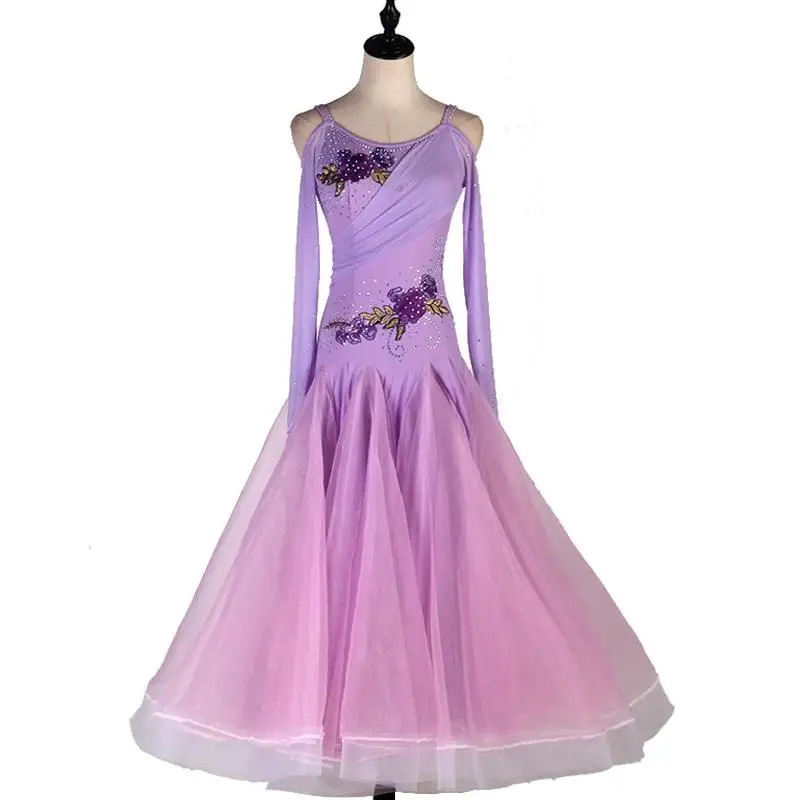 Modern Dance Competition Ballroom Dress Dancewear Women Waltz Suit Carnival Urban Costumes Practice Wear Girls Fashion Clothing