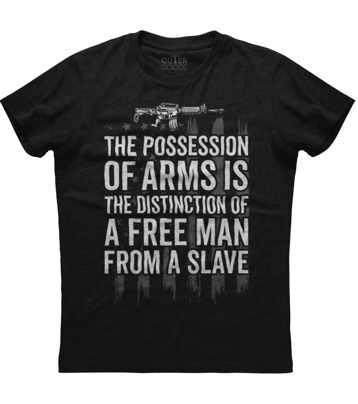 The Possession of Arms Is The Distinction of A Free Man. Funny Phrase T-Shirt. Summer Cotton O-Neck Short Sleeve Mens T Shirt