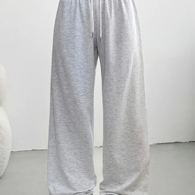 

Men's Loose Wide Leg Pants, Heavyweight Casual Jogging Straight Leg Pants, Autumn and Winter Men's and Women's Casual Streetwear