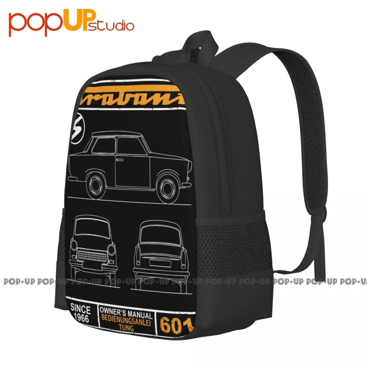 Blueprint Of The Trabant Backpack Large Capacity Print Portable Personalised Multi-function