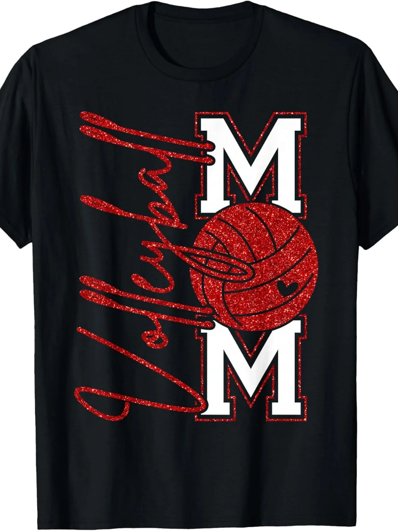 Volleyball Mom Game Day Mama Volleyball Gift T-Shirt. Same Design Available for Both Men And Women, 2025 Summer Short-Sleeve Printed T-Shirt Made of 220G Pure