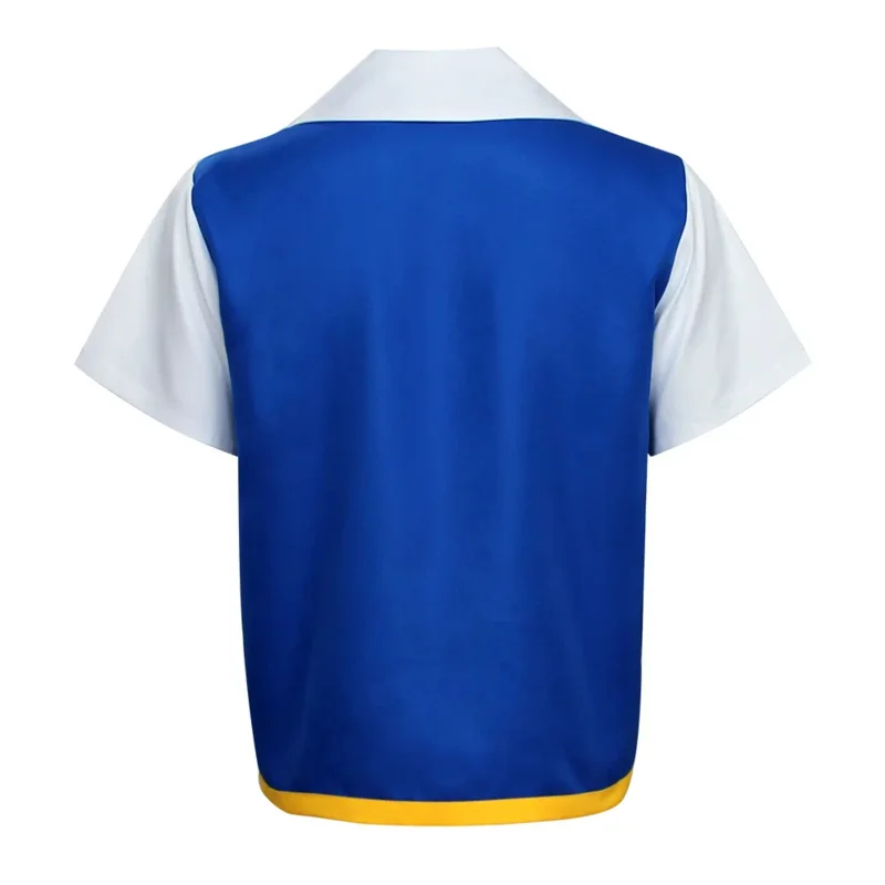 أنيمي ليتل الحكمة قزم الكرة كرنفال زي الرماد كيتشوم P-Poke الاطفال تأثيري حلي هالوين الأولاد سترة زرقاء قفازات قبعة مجموعة