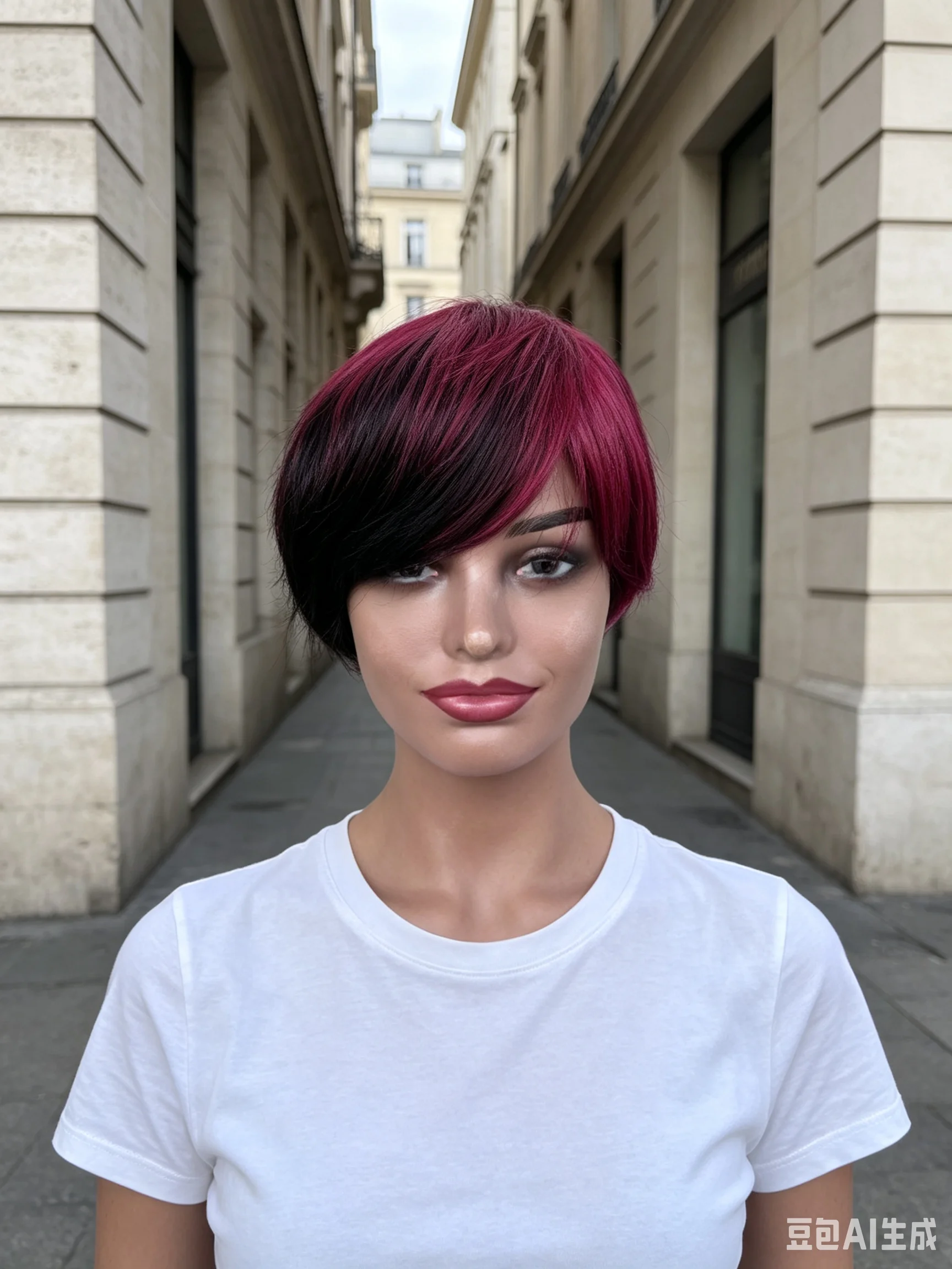 Short pixie cut wigs human hair Ombre Straight Wigs  Human Hair Wigs #27 Colored Pixie Cut Wigs Human Hair machine made wig