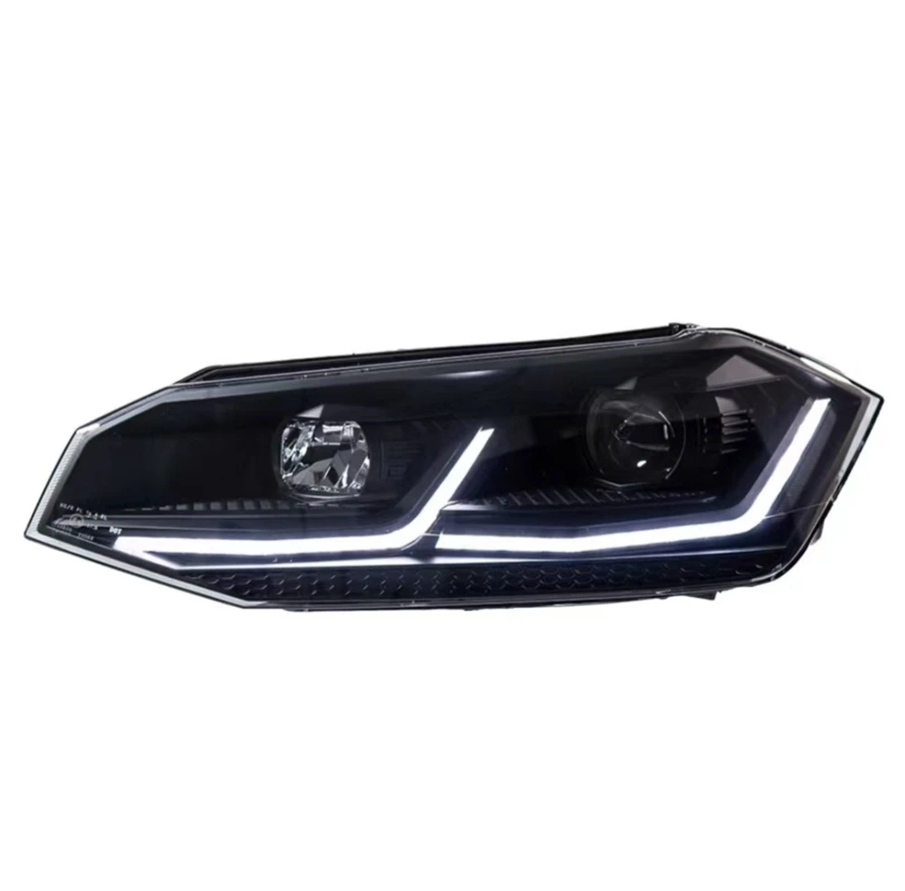 Head Lamp for VW Polo LED Headlight Projector Lens 2019-2022 Polo Headlights Signal DRL Automotive Accessories,One set