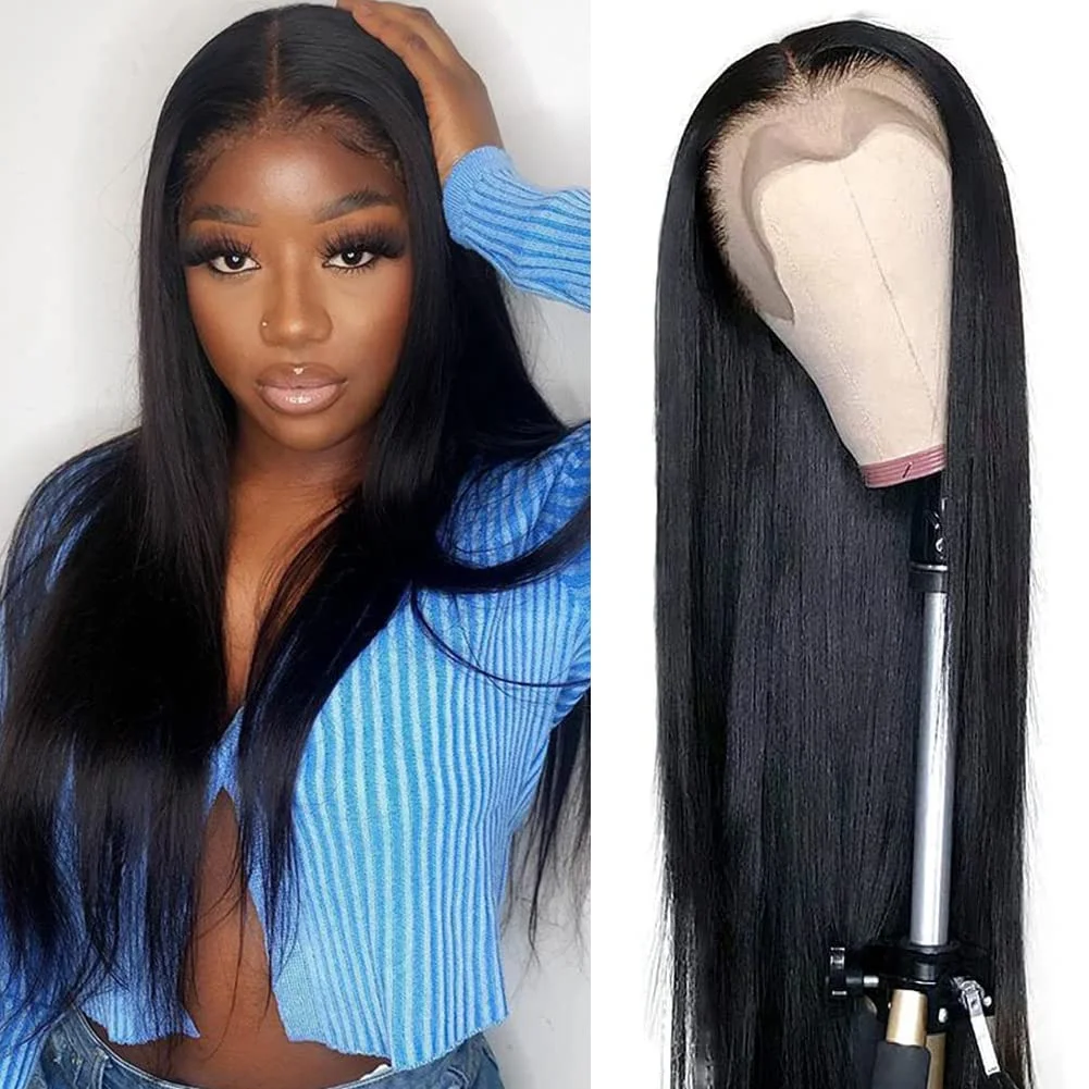 

13x6 HD Lace Frontal Wig Brazilian Straight Human Hair Wigs For Women Transparent 13x4 Lace Frontal Human Hair Wigs Pre Plucked