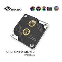 Bykski CPU Water Block For For Intel LGA 1700 1200 1150 1151 1155 2011 2066, Tech. Style CPU Cooler 12V/5V SYNC, CPU-XPR-A-MC-V3