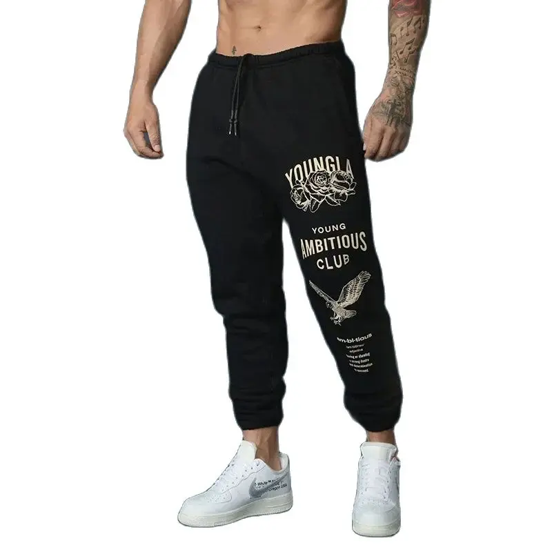 Hot selling New Autumn Men\'s Sweatpants Europe and The United States Long Sports Leisure Fitness Training Pants