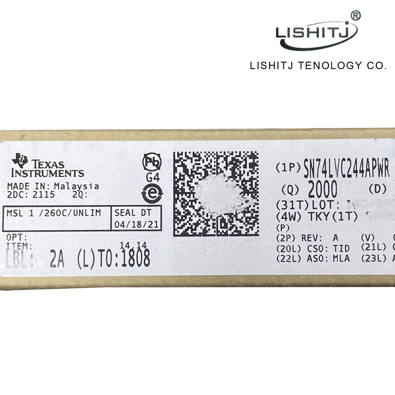 Puce logique avec sortie tampon à huit voies, SN74LVC244APWR TSSOP20